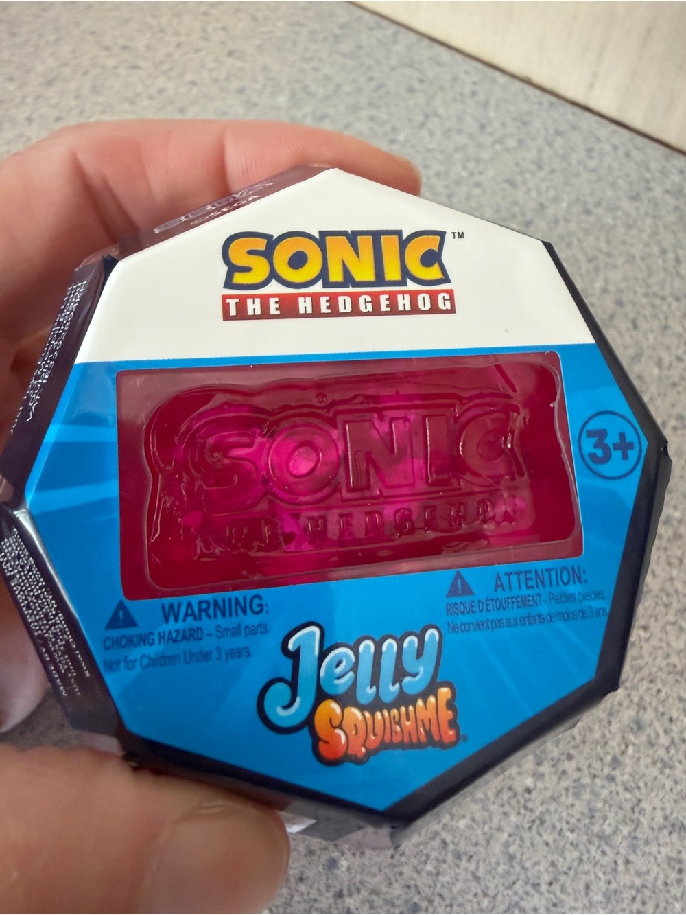 New Squishy Sonic Hedgehog Jelly SquishMe Jewel Toy Pink Red Emerald Chaos Ring